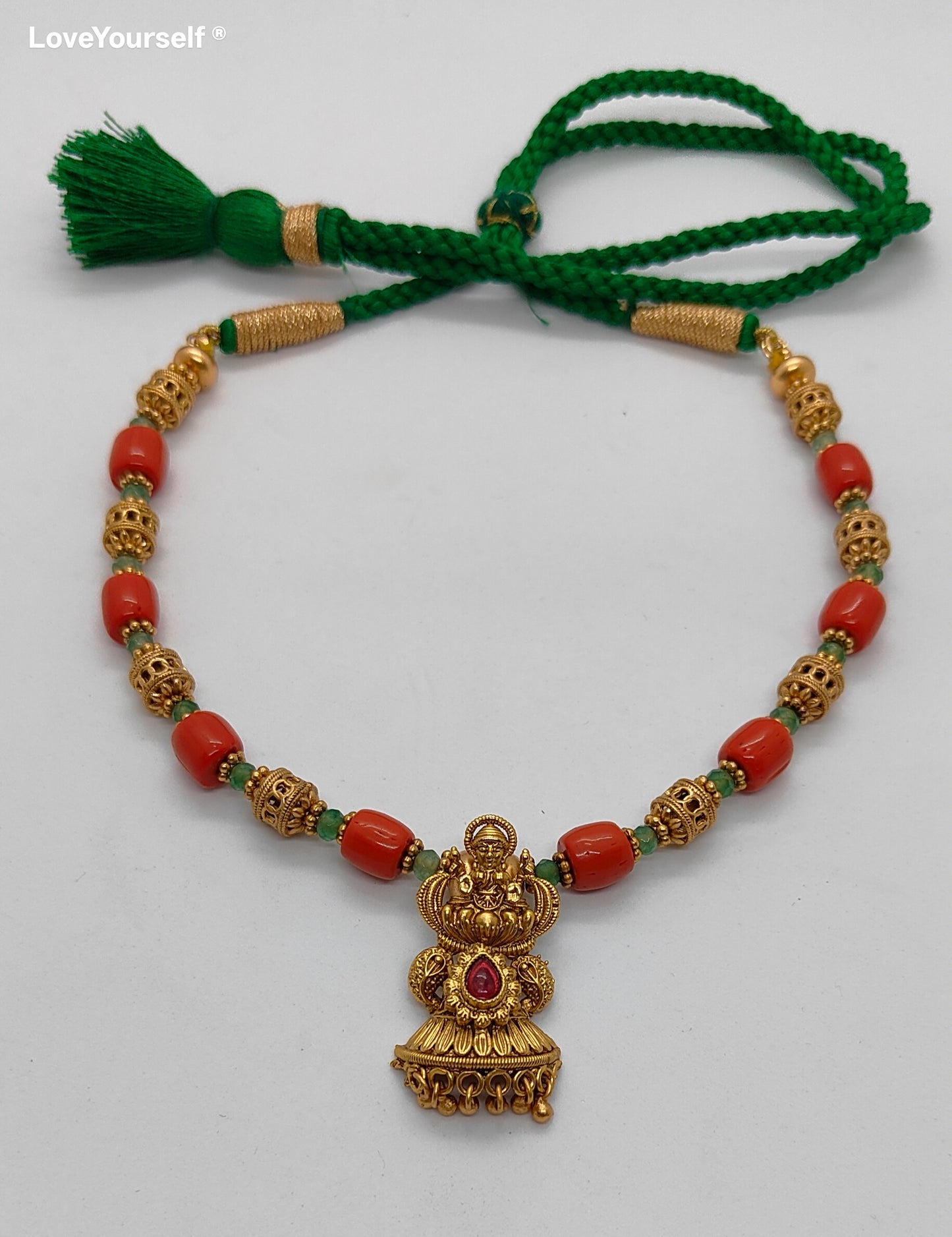 Coral Laxmi necklace