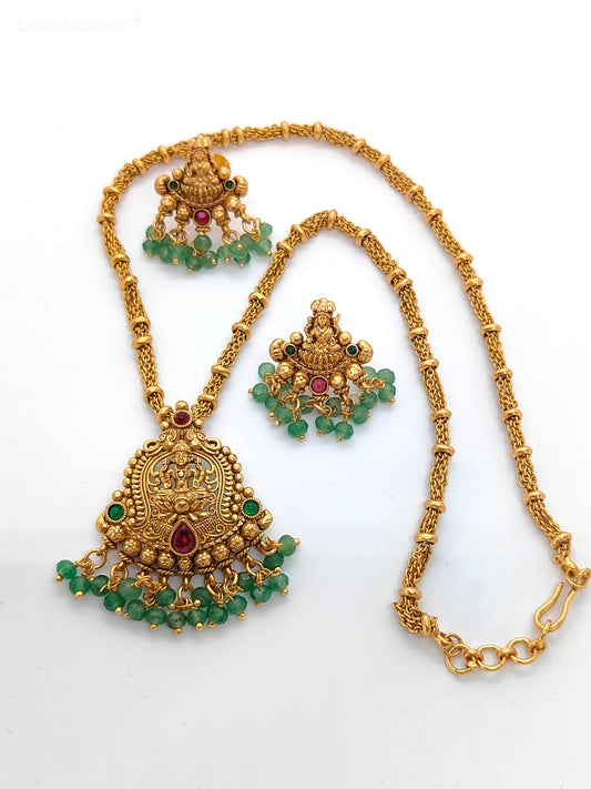 Laxmi Pendant Chain Necklace