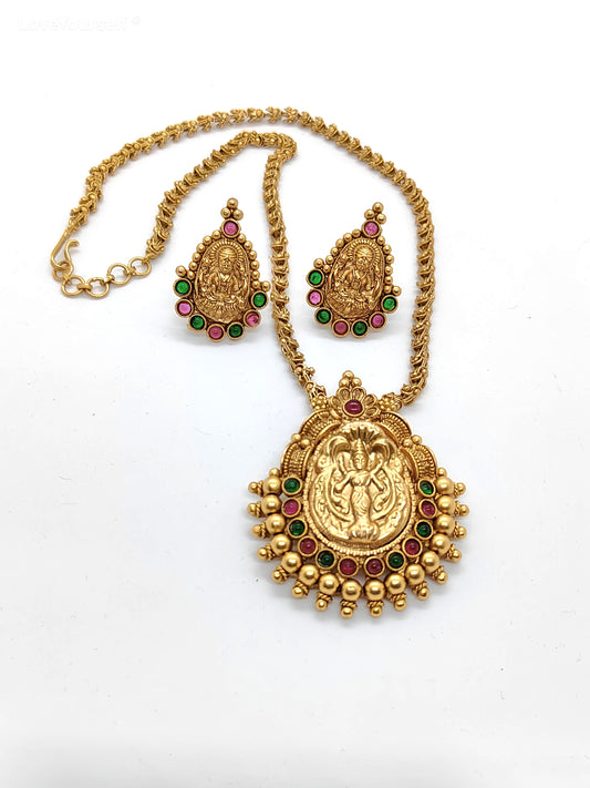 Laxmi Pendant Chain Necklace