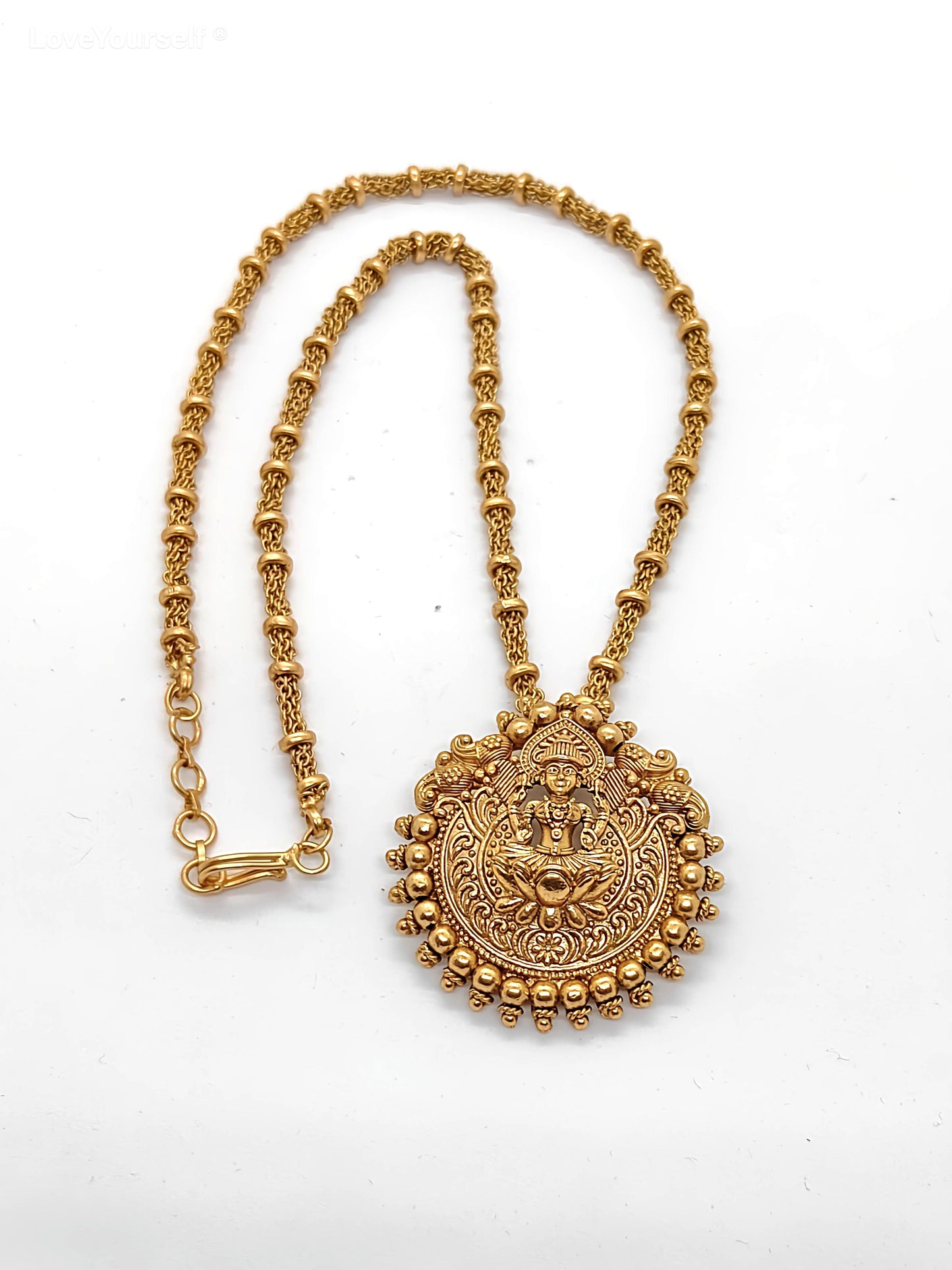 Laxmi Gold Pendant Chain Necklace