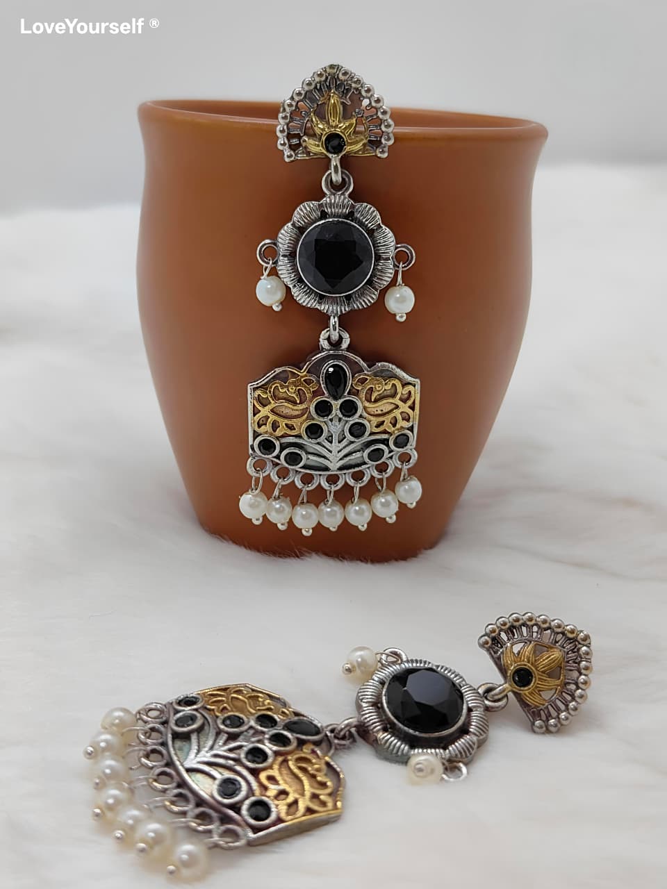 LoveYourself German Silver Earrings - Drop Earrings